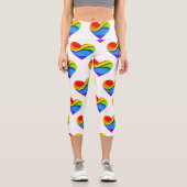 スリップリージョーのプライドハート曲線 3D立体 カプリレギンス (正面)