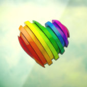 スリップリージョーのプライド ハート型 複数の水平レイヤー 光沢のある反射素材 キラキラとした立体的 ウィンドウサイン (シート3)