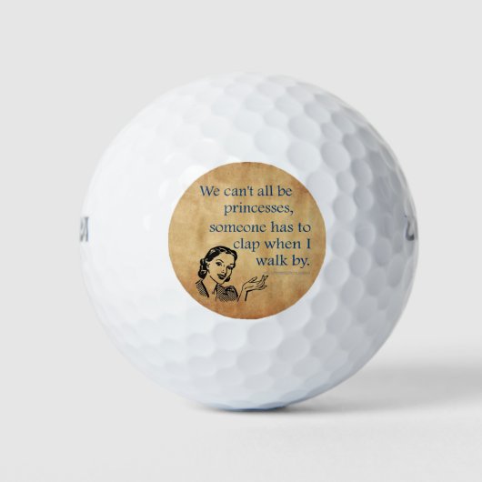 スリップリージョーのプリンセスが面白く歩く1950年代のヴィンテージ ゴルフボール (正面)