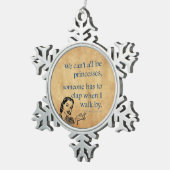 スリップリージョーのプリンセスが面白く歩く1950年代のヴィンテージ スノーフレークピューターオーナメント (右)