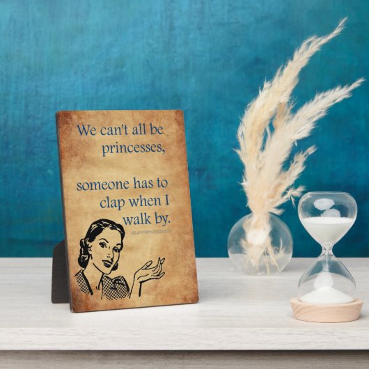 スリップリージョーのプリンセスが面白く歩く1950年代のヴィンテージ フォトプラーク (側面)