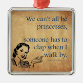 スリップリージョーのプリンセスが面白く歩く1950年代のヴィンテージ メタルオーナメント (正面)
