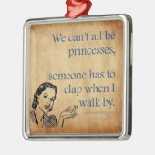 スリップリージョーのプリンセスが面白く歩く1950年代のヴィンテージ メタルオーナメント (左)