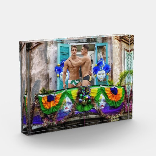 スリップリージョーのマーディグラ・マスク ビーズ デコレーションズ フォトブロック (左)