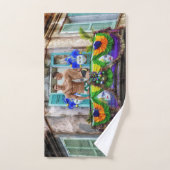 スリップリージョーのマーディグラ メン パープル ゴールド グリーン バルコニー バスタオルセット (ハンドタオル)