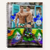 スリップリージョーのマーディ・グラスのマスク、ビーズ、装飾品 s ノートブック (正面)