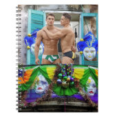 スリップリージョーのマーディ・グラスのマスク、ビーズ、装飾品 s ノートブック (正面)