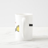 スリップリージョーのワイン飲料食器の生意気な駒 赤白 ボーンチャイナマグカップ (裏面)