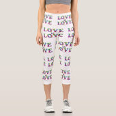 スリップリージョーの愛は愛がしたたり落ちる 溶けていくダイナミックな様子 カプリレギンス (正面)