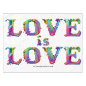 スリップリージョーの愛は愛がしたたり落ちる 溶けていくダイナミックな様子 テーブルクロス (正面(横))