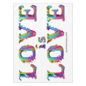 スリップリージョーの愛は愛がしたたり落ちる 溶けていくダイナミックな様子 テーブルクロス (正面)