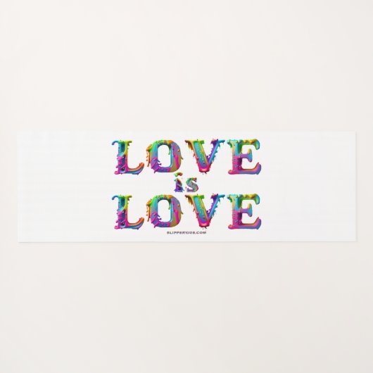 スリップリージョーの愛は愛がしたたり落ちる 溶けていくダイナミックな様子 ヨガマット (裏面(横))