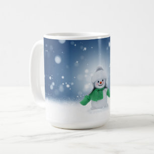 スリップリージョーの愛らしいクリスマスの雪だるまキャラクター コーヒーマグカップ