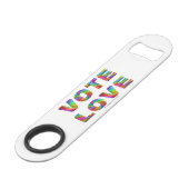 スリップリージョーの投票は愛と平等を虹色のふわふわとした質感で表現 スピード栓抜き (正面アングル)