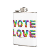 スリップリージョーの投票は愛と平等を虹色のふわふわとした質感で表現 フラスク (左)