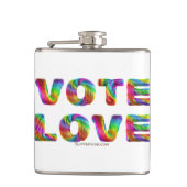 スリップリージョーの投票は愛と平等を虹色のふわふわとした質感で表現 フラスク (正面)