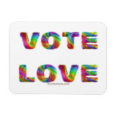 スリップリージョーの投票は愛と平等を虹色のふわふわとした質感で表現 マグネット (横)