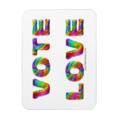 スリップリージョーの投票は愛と平等を虹色のふわふわとした質感で表現 マグネット (縦)