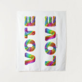 スリップリージョーの投票は愛と平等を虹色の毛皮で表現 タペストリー (正面)