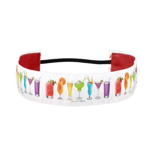 スリップリージョーの歓声 アルコールカクテル LGBTQIA ゲイ アスレチックヘッドバンド (正面)