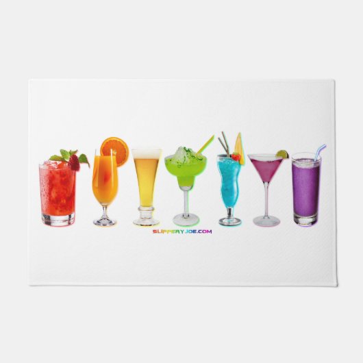 スリップリージョーの歓声 アルコールカクテル LGBTQIA ゲイ ドアマット (正面)