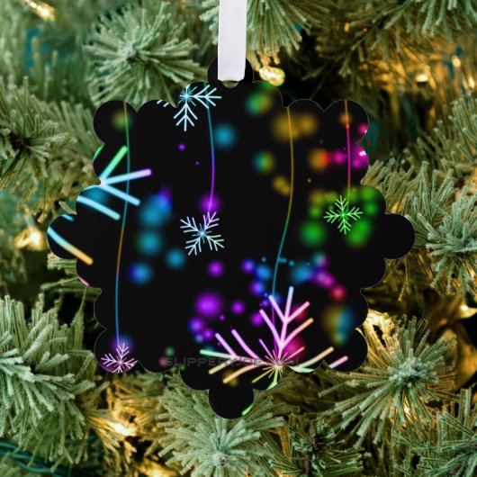 スリップリージョーの活気あるクリスマスの雰囲気 オーナメントカード (インサイチュ (木))