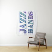 スリップリージョーの芸術的なジャズハンドの鮮やかな色彩 タペストリー (インサイチュ)