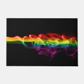 スリップリージョーの虹色の煙の波紋虹色のc ドアマット (正面)