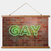 スリップリージョーの鮮やかなゲイ ネオン 吊り下げ型タペストリー (正面)