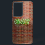 スリップリージョーの鮮やかなゲイ ネオン SAMSUNG GALAXY S21 ULTRAケース<br><div class="desc">明るい電気緑色の光のネオンサイン</div>