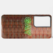 スリップリージョーの鮮やかなゲイ ネオン SAMSUNG GALAXYケース (左側面)