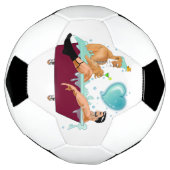 スリップリージョーの2人のゲイの男性は漫画の風呂の石鹸が好き サッカーボール (回転)