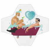 スリップリージョーの2人のゲイの男性は漫画の風呂の石鹸が好き サッカーボール (フラット)