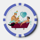 スリップリージョーの2人のゲイの男性は漫画の風呂の石鹸が好き ポーカーチップ (正面)