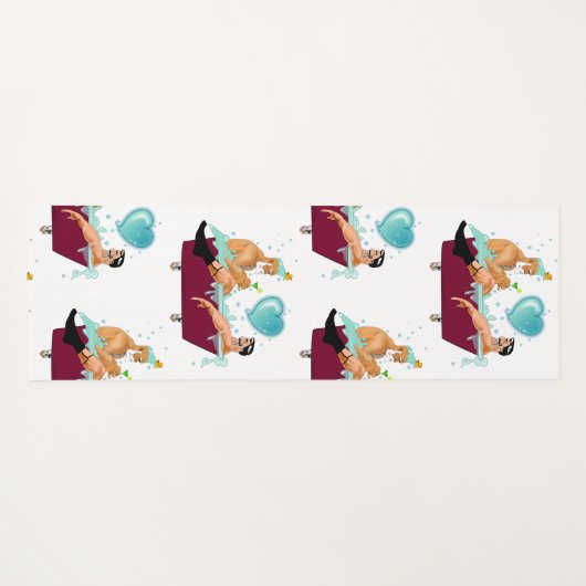 スリップリージョーの2人のゲイの男性は漫画の風呂の石鹸が好き ヨガマット (裏面(横))