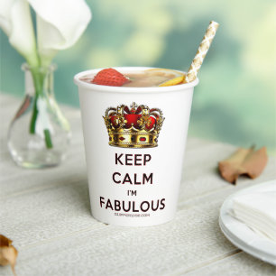 スリップリージョーのKeep Calm ファビュラス クラウン 紙コップ