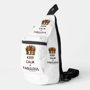スリップリージョーのKeep Calm ファビュラス ゴールデンクラウン レッド スリングバッグ