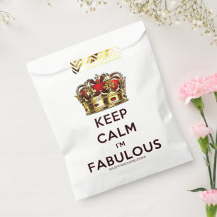 スリップリージョーのKeep Calm ファビュラス ゴールデンクラウン レッド フェイバーバッグ