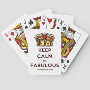 スリップリージョーのKeep Calm Fabulous ゴールデンクラウン 赤 トランプ