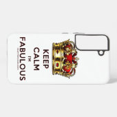 スリップリージョーのKeep Calm Fabulous ゴールデンクラウン 赤 Samsung Galaxyケース (裏面横)