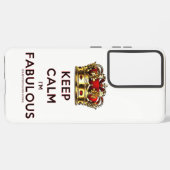 スリップリージョーのKeep Calm Fabulous ゴールデンクラウン 赤 Samsung Galaxyケース (左側面)