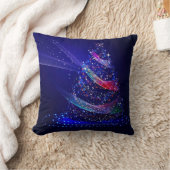 スリップリージョー クリスマスツリー デジタル 半透明 赤 クッション (ブランケット)