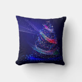 スリップリージョー クリスマスツリー デジタル 半透明 赤 クッション (正面)