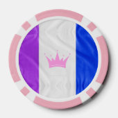 スリップリージョー ドラッグプライド フラグ パープル ホワイト ブルー シーケン ポーカーチップ (裏面)