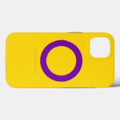 スリッペリージョーのインターセックスプライド旗の黄色の背景 Case-Mate iPhoneケース (裏面 (横))