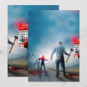 スリッペリージョーのハッピー・ハロウィン発光する目をしたゾンビ シーズンカード (正面/裏面)