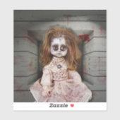 スリッペリージョーの不気味な人形の青白い顔の不気味な血 シール (シート)