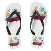 スリッペリージョーの2人のゲイの男性は漫画の風呂の石鹸が好き ビーチサンダル (フットベッド)