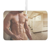 スリッペリージョー マッスル セクシー  シャツ脱ぎ 腹筋割れ フィット カーエアーフレッシュナー (裏面)