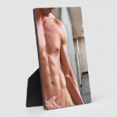 スリッペリージョー マッスル セクシー  シャツ脱ぎ 腹筋割れ フィット フォトプラーク (側面)